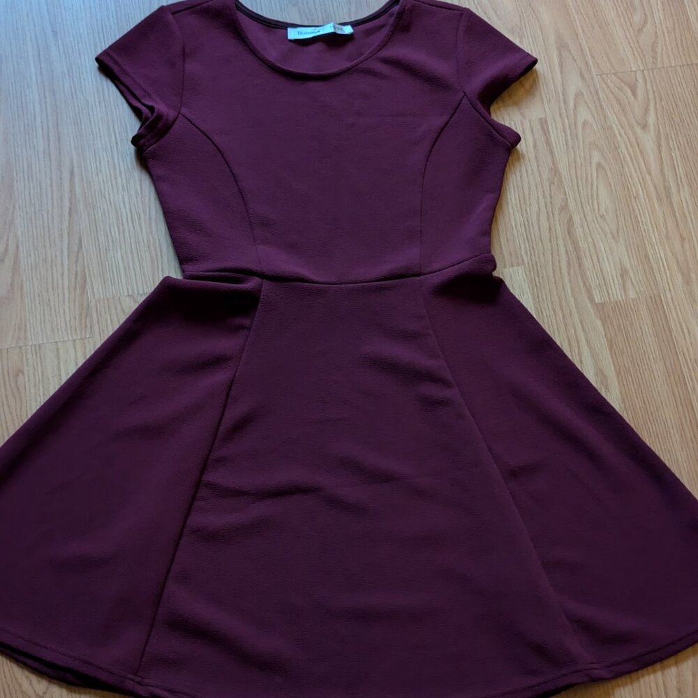 Maroon Midi Dress
